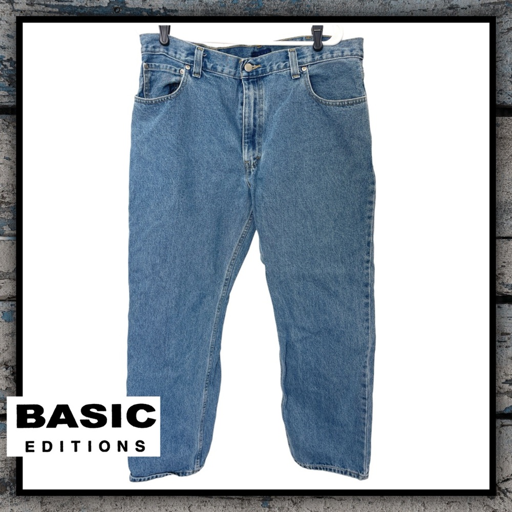 BASIC EDITIONS Men's Straight Leg Jeans #BE555sk
